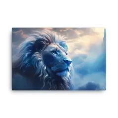 löwe in wolken, bild auf leinwand (61x91x3,8cm) - fertig zum aufhängen online kaufen bei shomugo gmbh