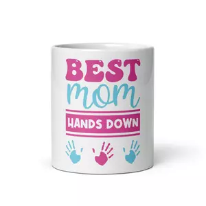 KAFFEETASSE "BEST MOM, HANDS DOWN" via SHOMUGO - Dein Brand Store im Online Marktplatz