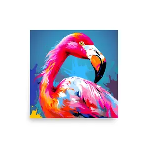 flamingo poster | pop art poster | wall art poster - 5 different sizes online kaufen bei shomugo gmbh