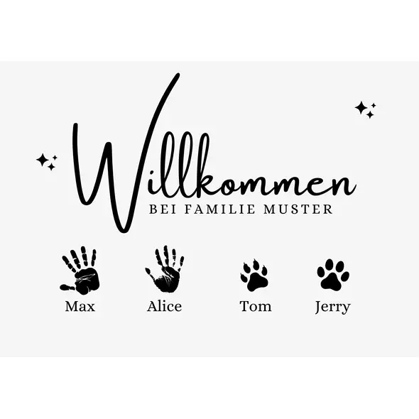family poster - personalized image for the family with kids & pets online kaufen bei shomugo gmbh