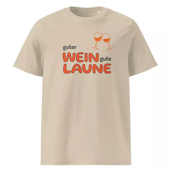 "guter wein. gute laune." t-shirt in kooperation mit orange & natural wines – genussvoll stilvoll online kaufen bei 